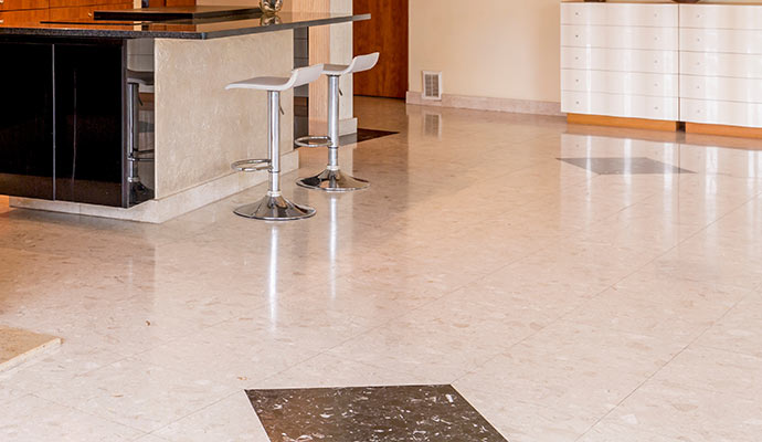 Clean travertine floor Clean travertine floor