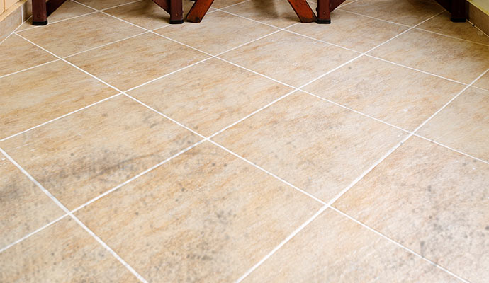 Stained travertine floor Stained travertine floor